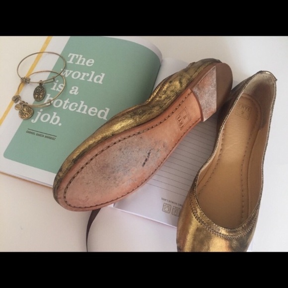 FRYE Metallic Carson Ballet Flats - Picture 4 of 7